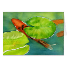 Koi pond notecard