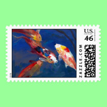 Koi Postage postage by Bystillwaters Koi Postage postage