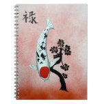 Koi Tancho Chinese Jade prosperity Spiral Notebooks Koi Tancho Chinese Jade prosperity Spiral Notebooks