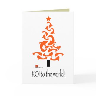 KOI to the world Christmas graphic Card 2 card