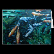 Koi with Monstera cards