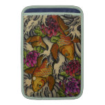 kois and chrysanthemums MacBook sleeves