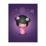 Kokeshi Cutie Fireworks Postcard