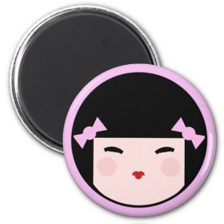 Kokeshi Doll Face Magnet magnet