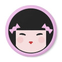 Kokeshi Doll Face Magnet