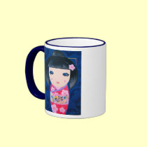 Kokeshi Doll - Harumi mugs