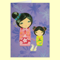 Kokeshi Doll - Love Binds us Together cards