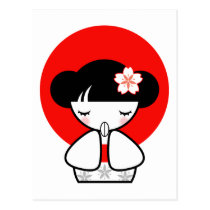 Kokeshi Doll Postcard postcards