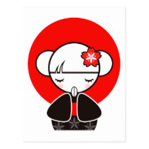 Kokeshi Doll Postcard postcards