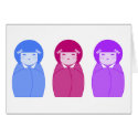 Kokeshi Doll Trio cards