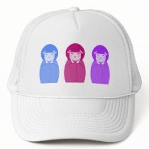 Kokeshi Doll Trio hats
