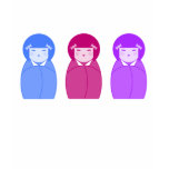 Kokeshi Doll Trio