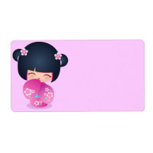 Kokeshi Fraise Address Label