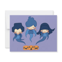 Kokeshi ghosts invitations by moonlit Kokeshi ghosts invitations