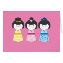 Kokeshi Girls cards