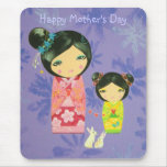 Kokeshi Love Binds Us Together (Mother's Day) Mouse Pads
