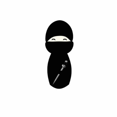 Kokeshi  Ninja Doll Sculpture Cut Outs by MissMissyLue