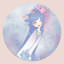 Kokeshi Poisson autocollants