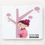 Kokeshi Sakura and Cherry Tree Mousepad