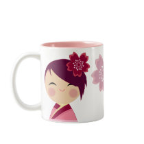 Kokeshi Sakura Mug mugs