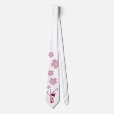 Kokeshi Sakura Tie by LaLloronaX3