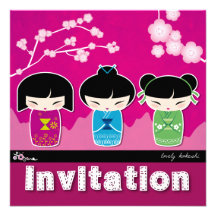 Kokeshi square Invitation