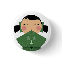 Kokeshi Star Close Up Pin 02 buttons