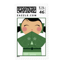 Kokeshi Star Close Up Postage stamps