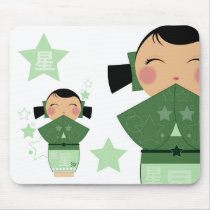Kokeshi Star Mousepad by LaLloronaX3 Kokeshi Star Mousepad