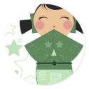 Kokeshi Star Stickers