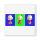 Kokeshi Trio Magnet magnet