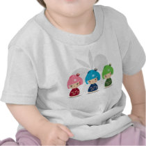 Kokeshi Triplets Baby Tee t-shirts
