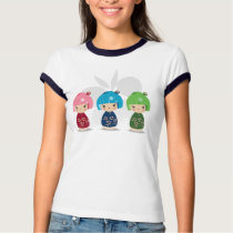 Kokeshi Triplets Ringer Tee t-shirts