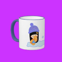 Kokeshi winter mugs