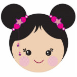 cute, kawaii, kokeshi, doll, girl, bun, buns,