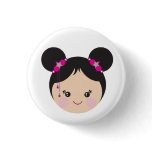 cute, kawaii, girl, kokeshi, doll, buns, star,