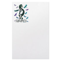 Kokopeli with Dragonflies stationery by dragonfly_art Kokopeli with Dragonflies stationery