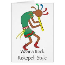 Kokopelli Approved Rocker!- Romance Greeting Card