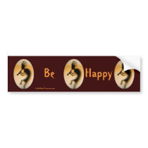 Kokopelli Be Happy Good Luck Bumper Sticker bumper stickers