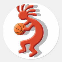 Kokopelli Cager Round Sticker