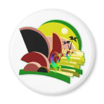Kokopelli Climbing Stairs to Sun magnets