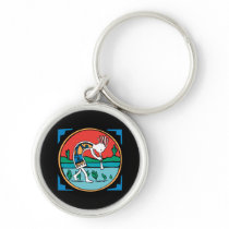 Kokopelli Color Key Chain