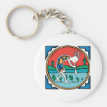 Kokopelli Color Keychain