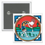 Kokopelli Color Pinback Button