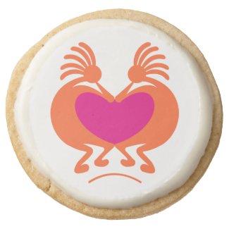 Kokopelli Custom Round Premium Shortbread Cookie