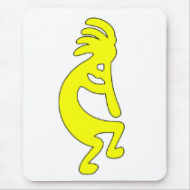 Kokopelli Dancing Figure Tribal Woman Hopi Dance Mouse Pad