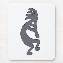 Kokopelli Dancing Figure Tribal Woman Hopi Dance Mousepad
