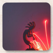 Kokopelli Generates Light Energy! Beverage Coaster