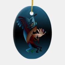 Kokopelli Gets Down Christmas Ornament