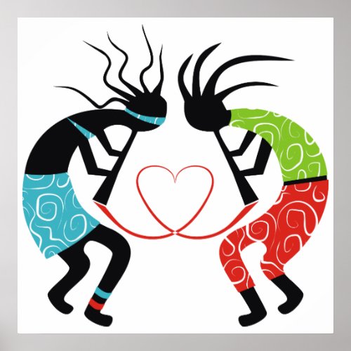 Kokopelli Love Posters print